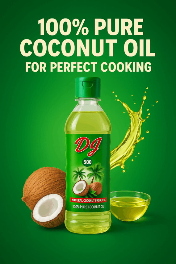Organic Cold-Pressed Kopparai Coconut Oil - DJ Natural Coconut Products